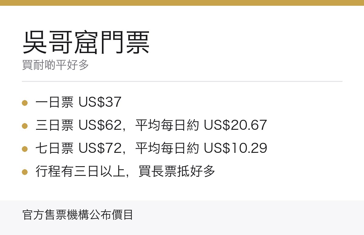 吳哥窟門票價目重點