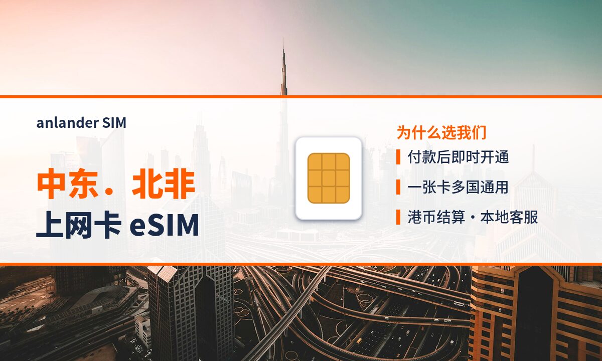 中东.北非上网卡 eSIM — anlander SIM
