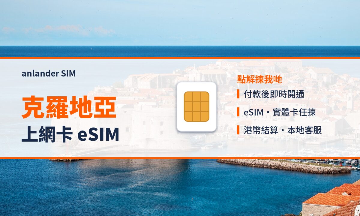 克羅地亞上網卡 eSIM — anlander SIM